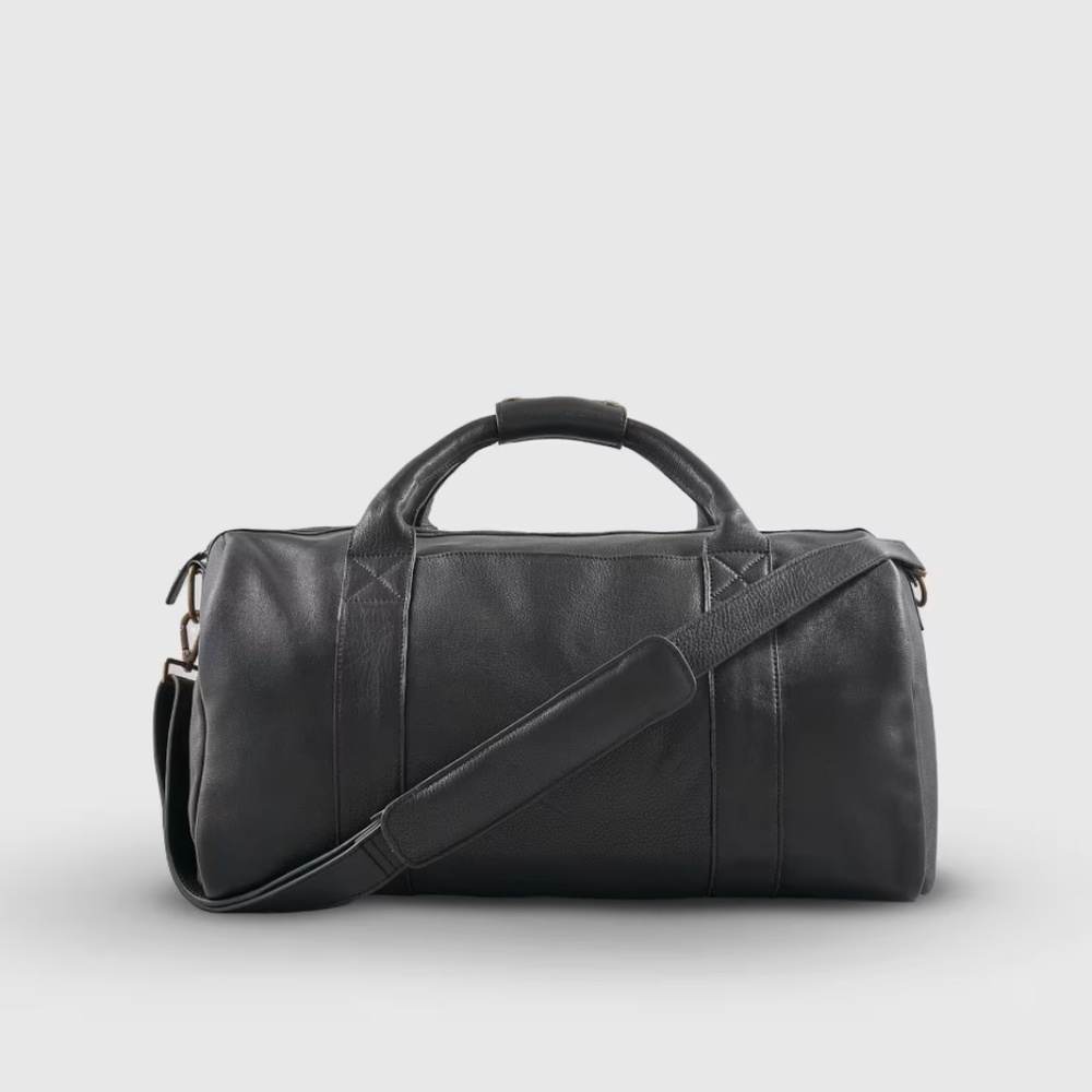 Quince Nappa Leather Duffle Bag - black